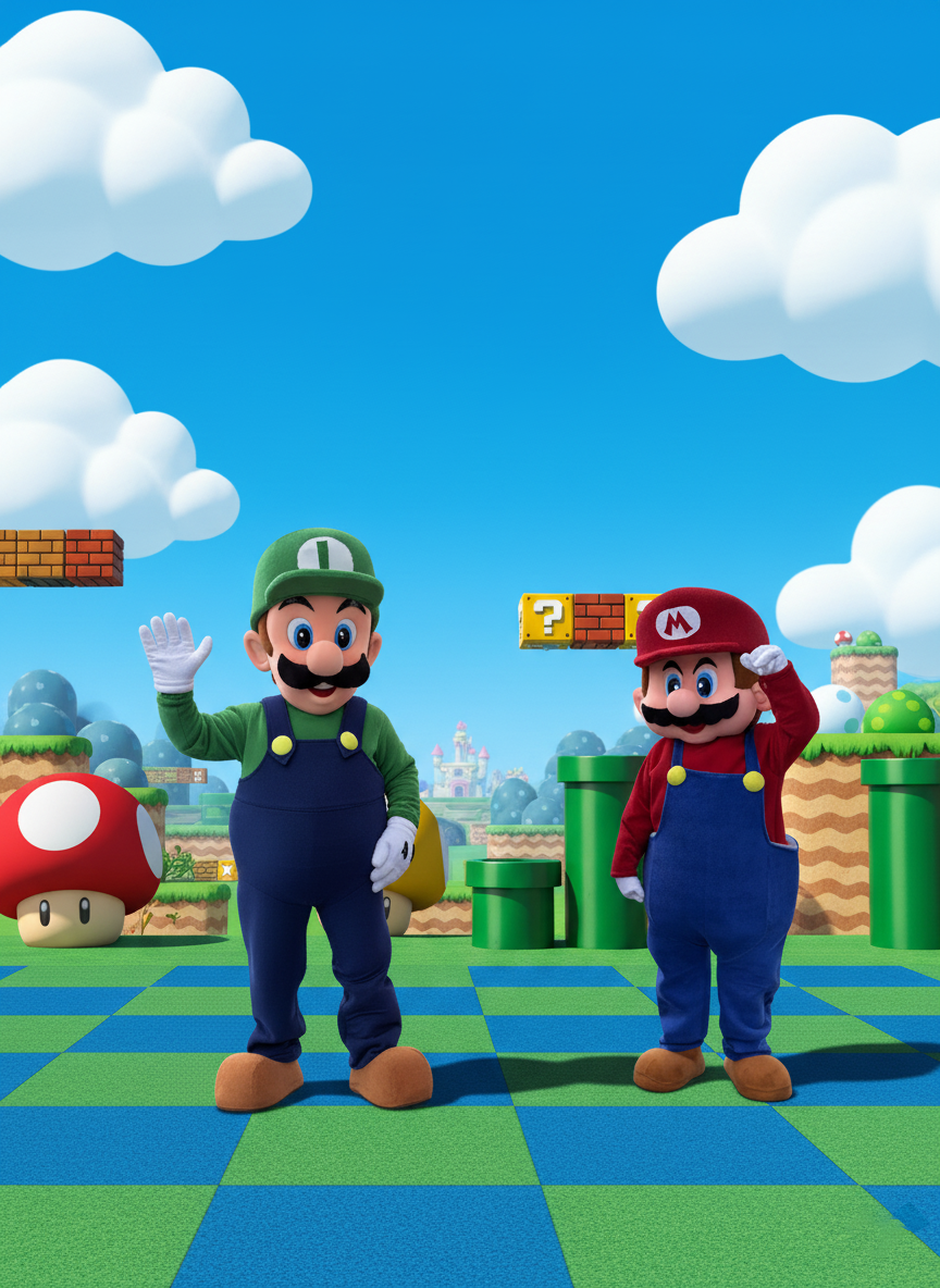 Mario & Luigi Duo Performance - Super Mario Brothers Adventure | Imagine Occasions